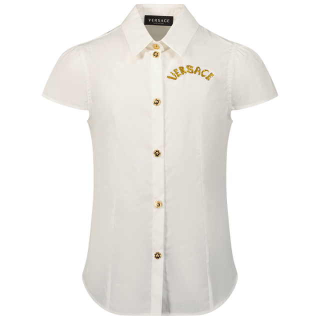 Versace Kinder Meisjes Blouse Wit 4Y