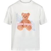 Palm Angels Kids Girls T-Shirt Off White