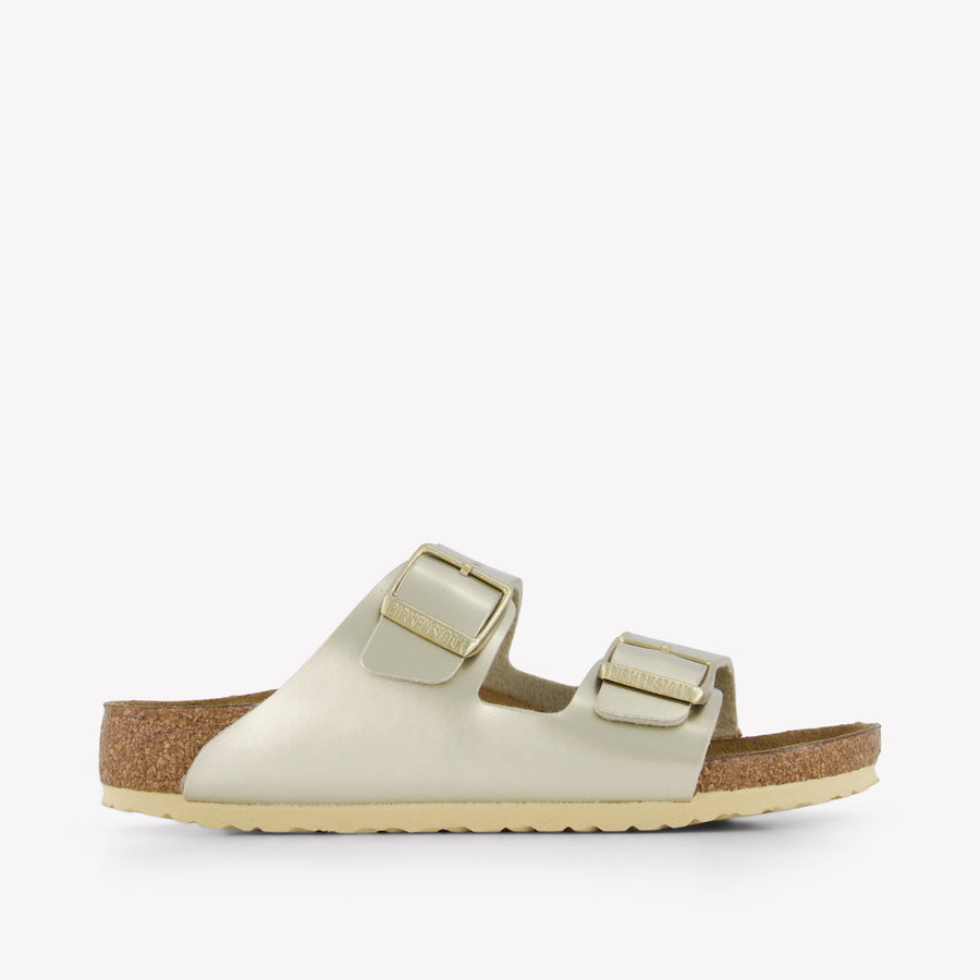 Birkenstock Arizona Girls Slides in Gold