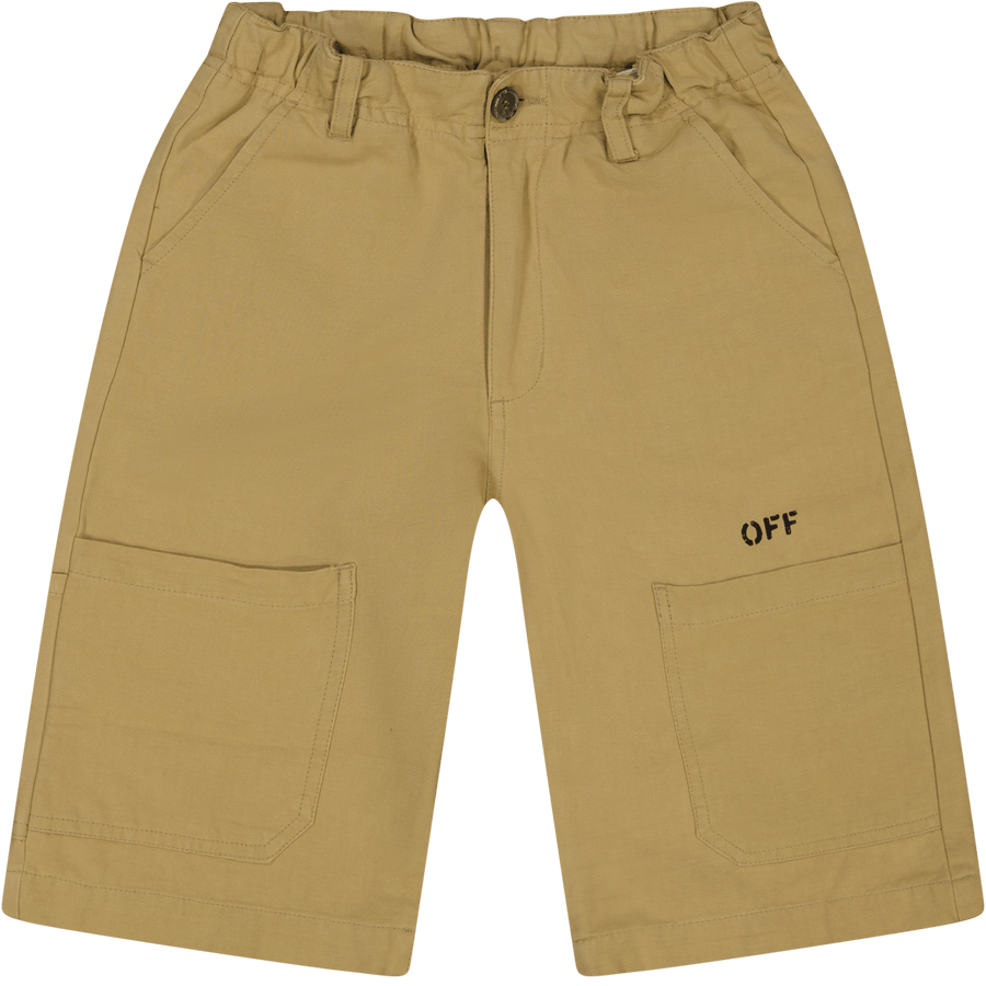 Off-White Kinder Jongens Shorts Beige