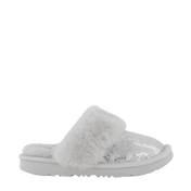 UGG Kids Girls Slippers Silver