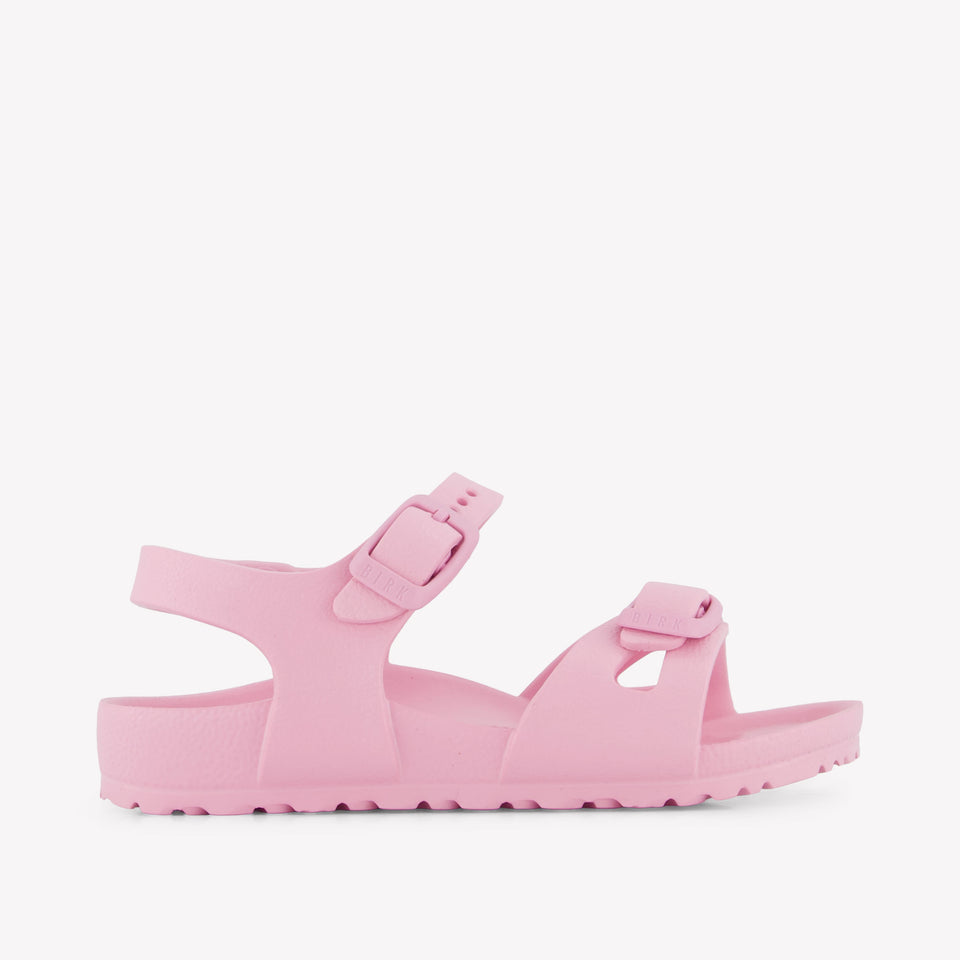 Birkenstock Rio Girls Sandals In Pink