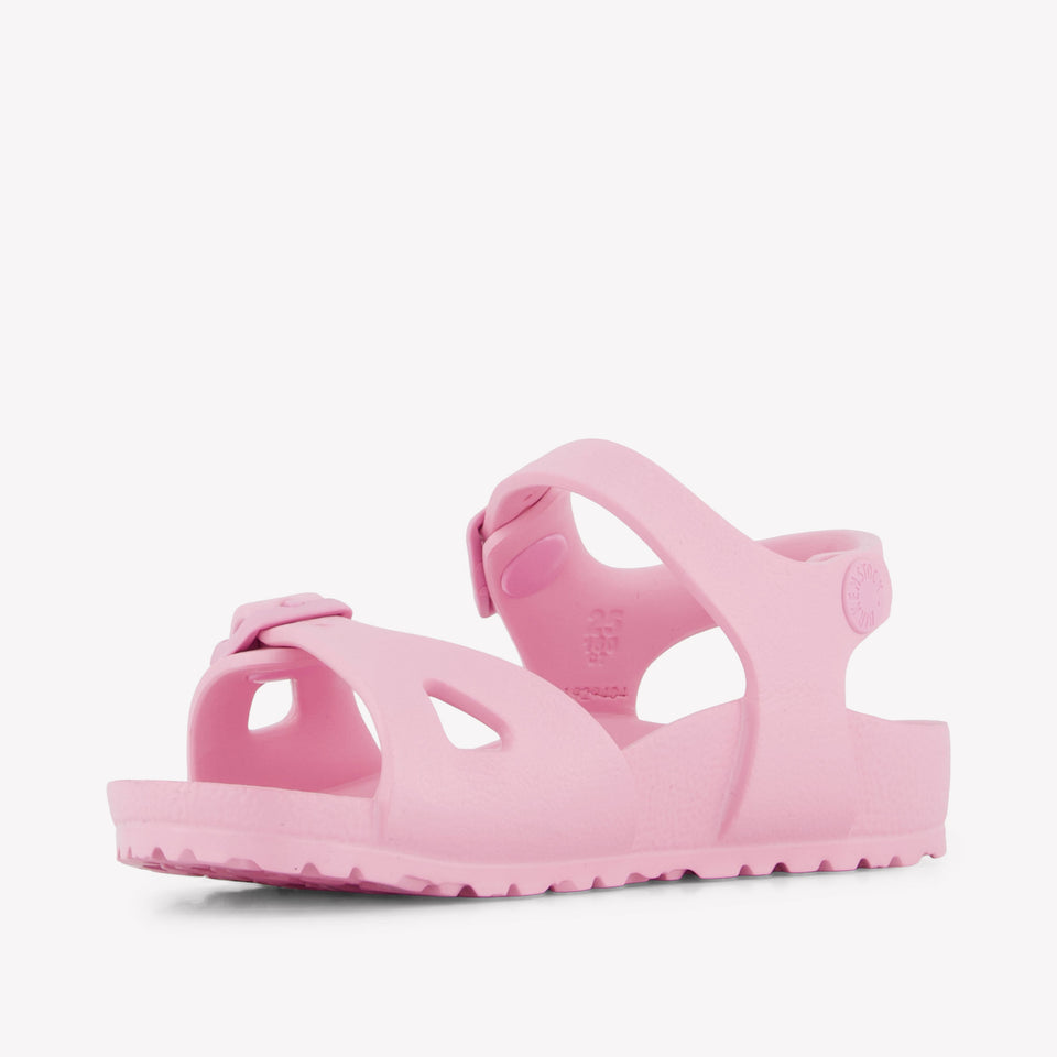 Birkenstock Rio Girls Sandals In Pink