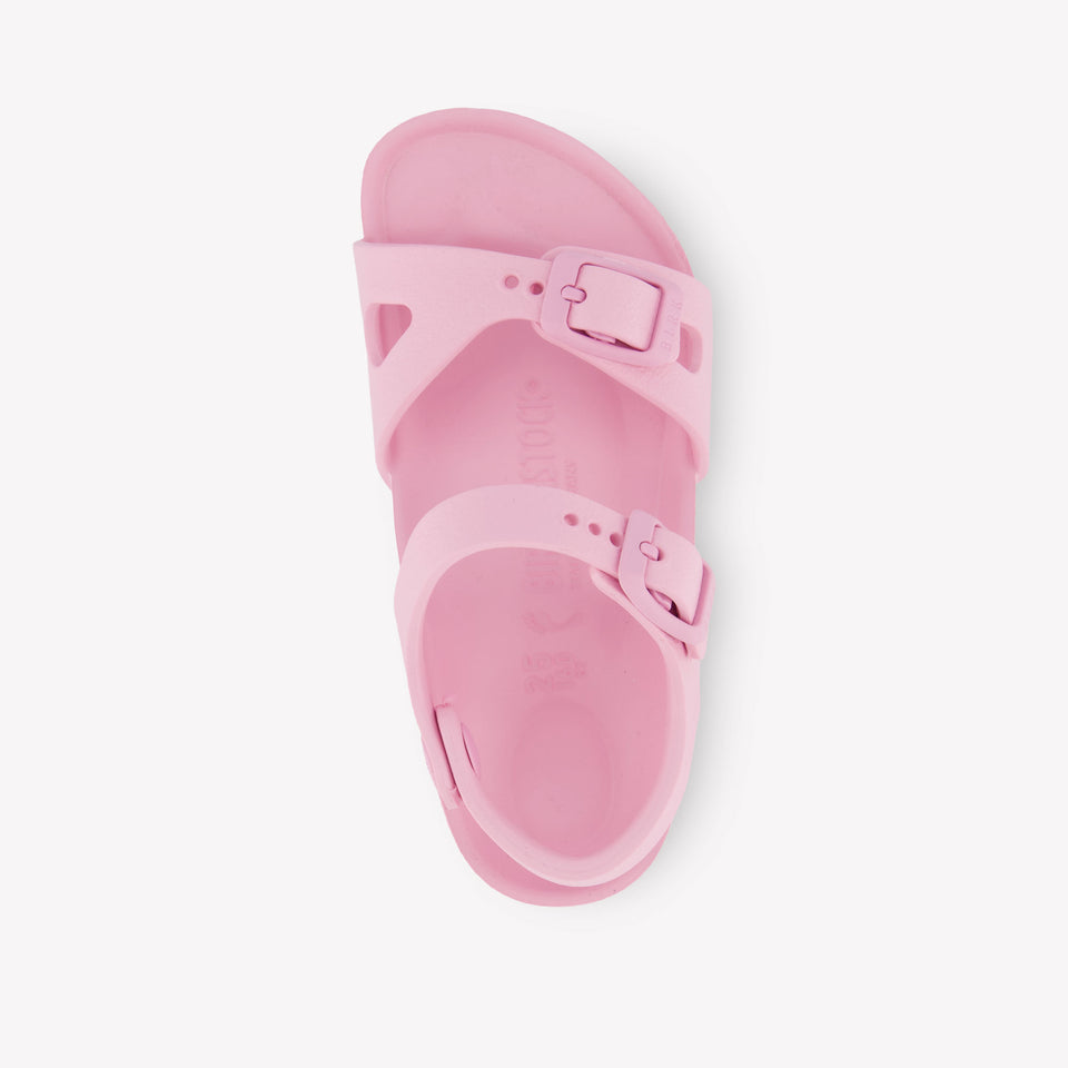 Birkenstock Rio Girls Sandals In Pink