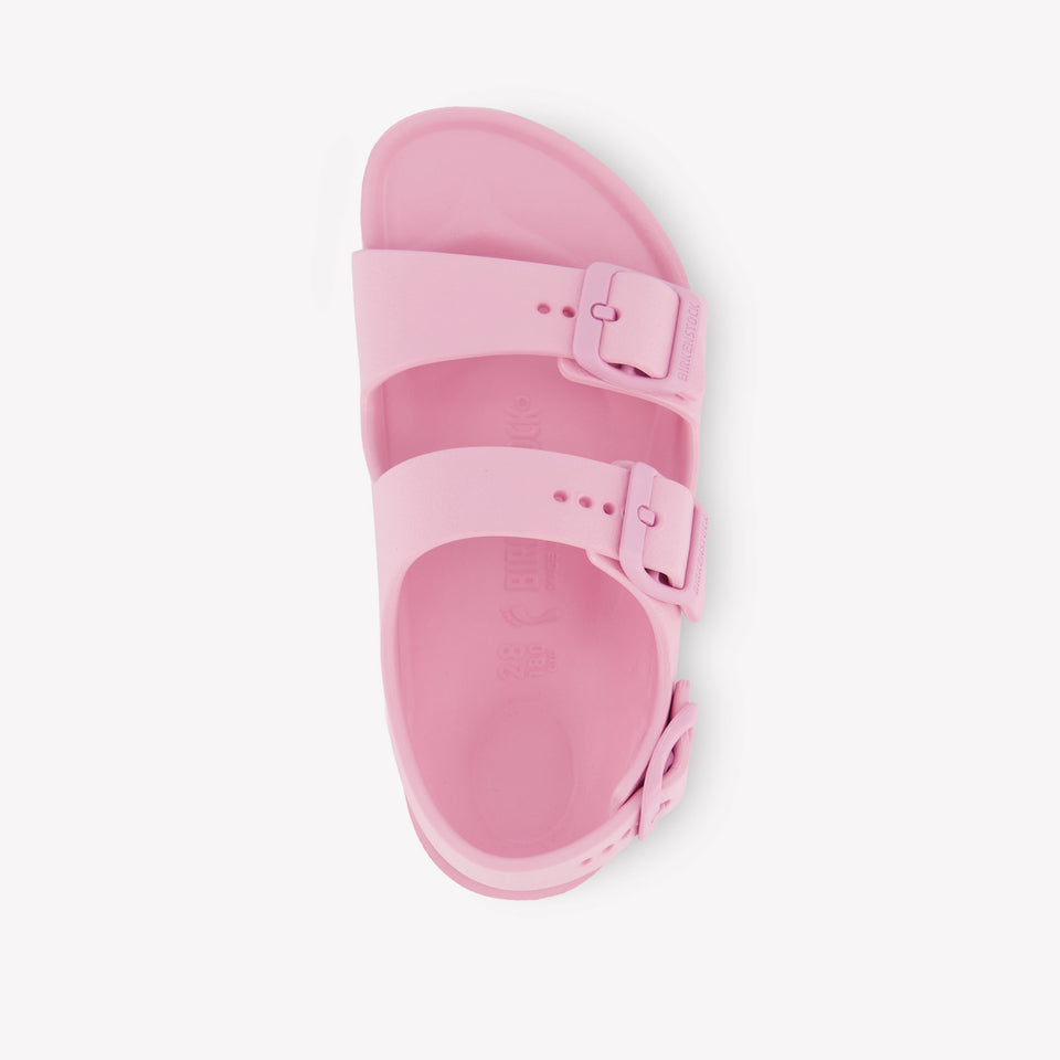 Birkenstock Milano Girls Sandals In Pink
