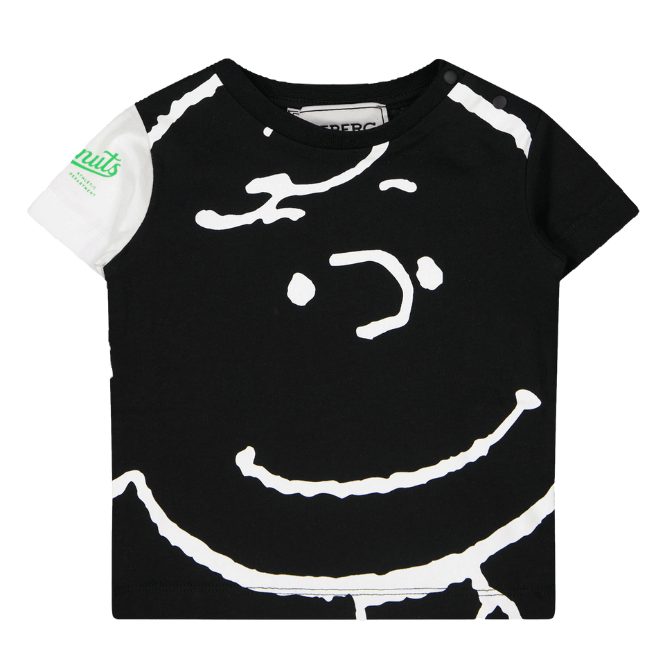 Iceberg Baby Jongens T-Shirt Zwart 6 mnd