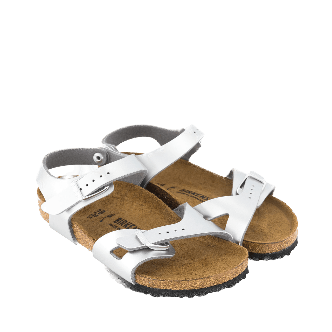 Birkenstock Kinder Meisjes Sandalen Zilver 24
