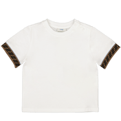 Fendi Baby Jongens T-Shirt In Wit