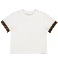 Fendi Baby Jongens T-Shirt In Wit