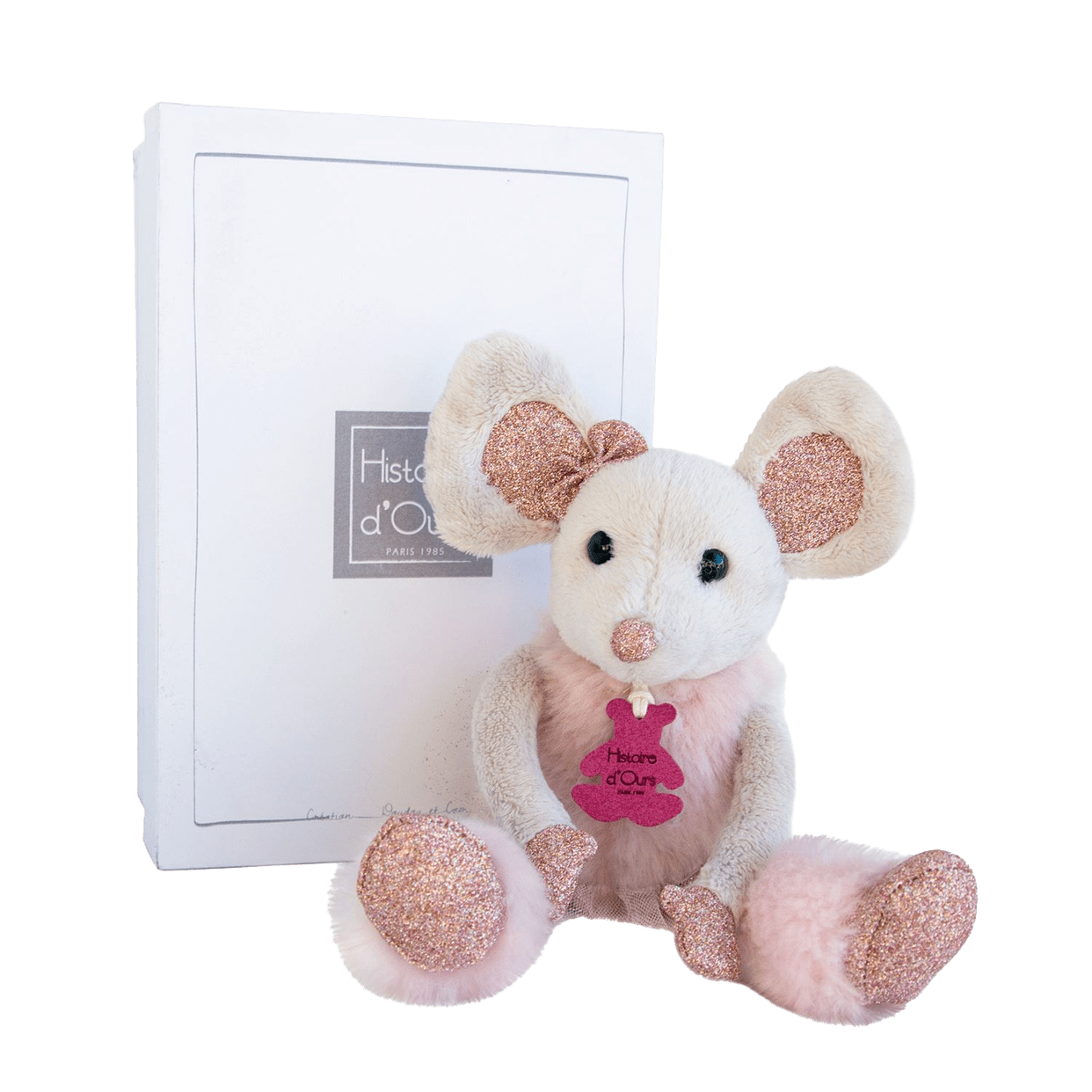 Doudou et Compagnie Baby Souris Etoile 25CM Roze ONE