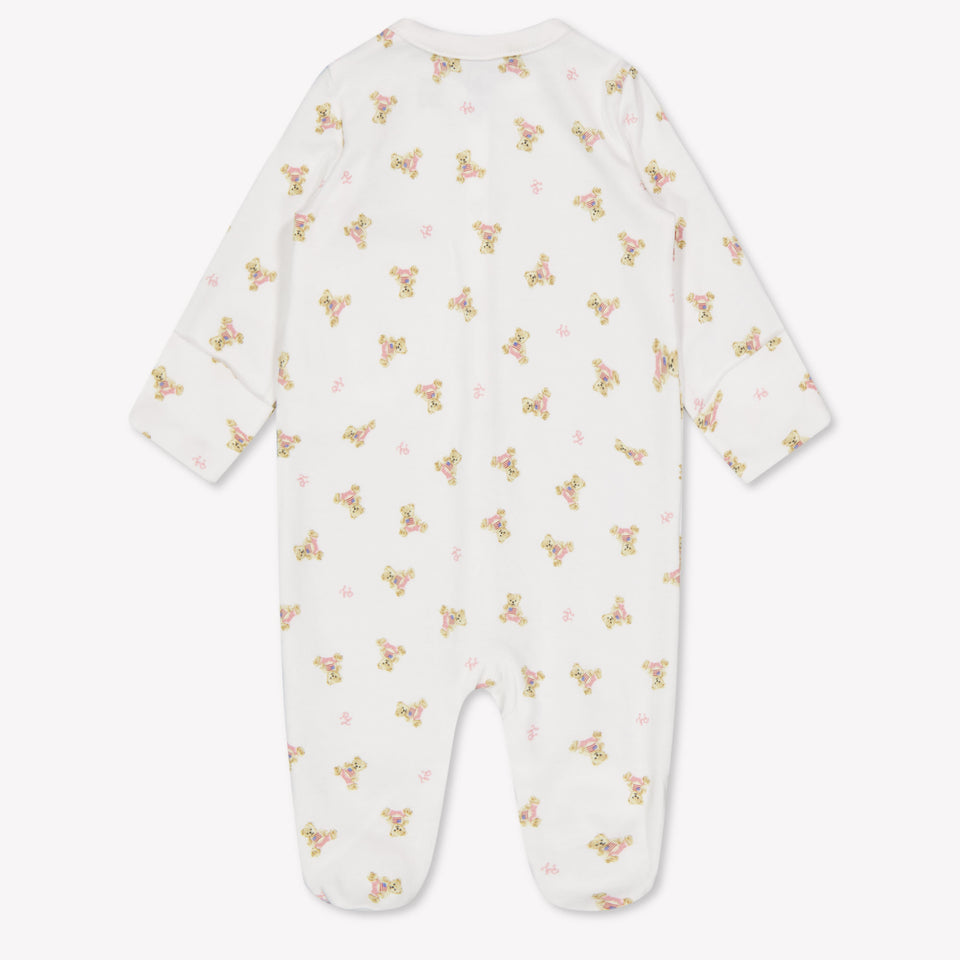 Ralph Lauren Baby Girls Playsuit In White