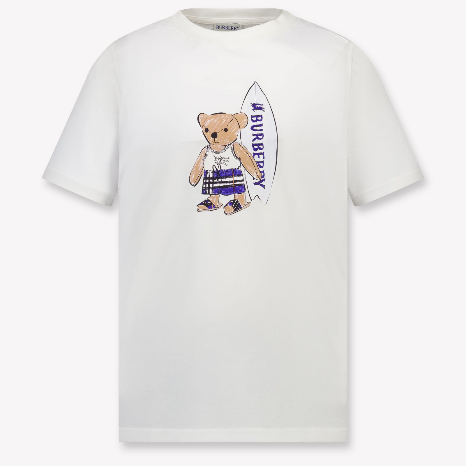 Burberry CedarTeddy Kids Boys T-Shirt In OffWhite