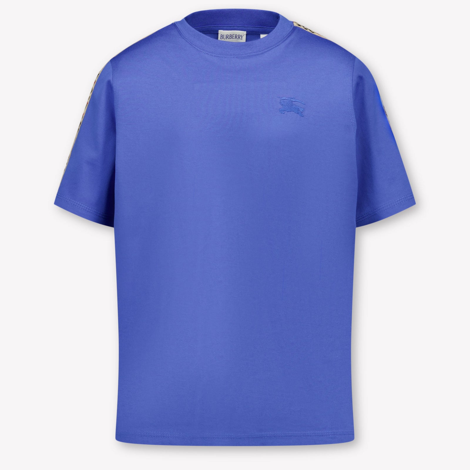 Burberry Cedar Check Kinder Jongens T-Shirt In Cobalt Blauw