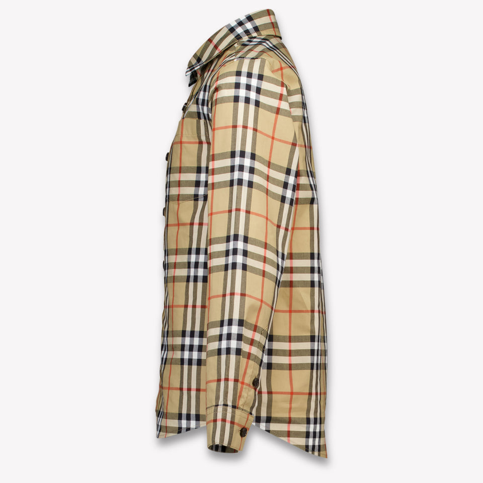 Burberry Owen Kids Boys Blouse In Beige