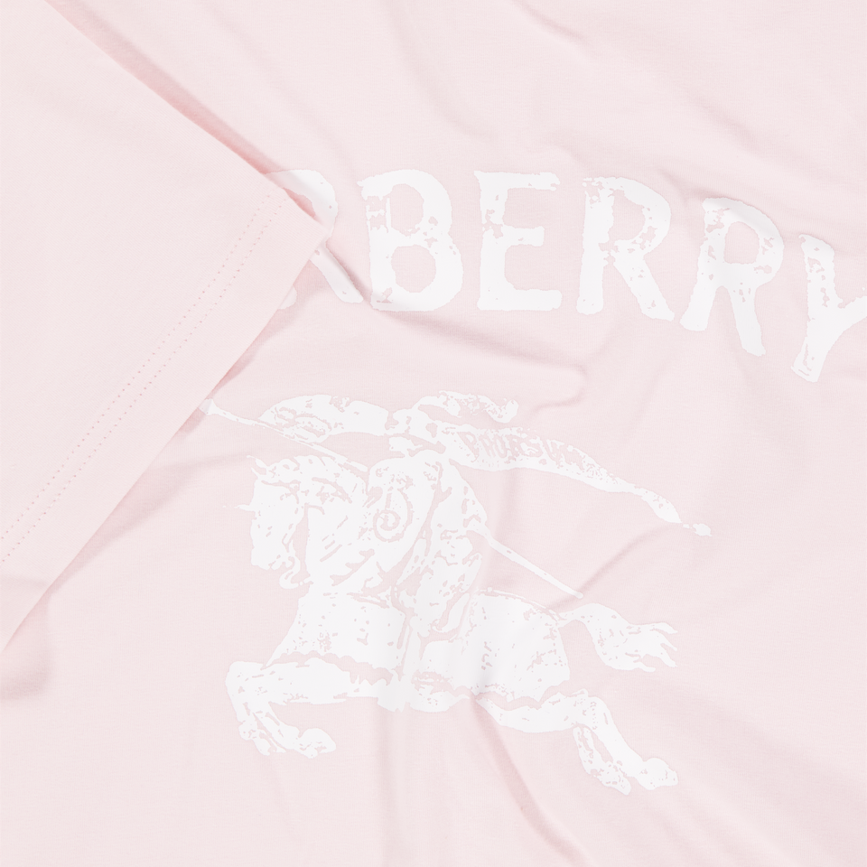 Burberry CedarStamp Kids Girls T-Shirt In Light Pink