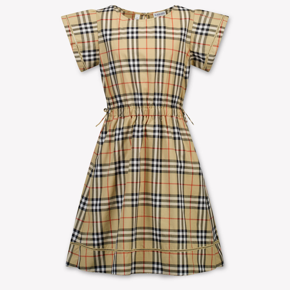 Burberry Adele Kids Girls Dress In Beige