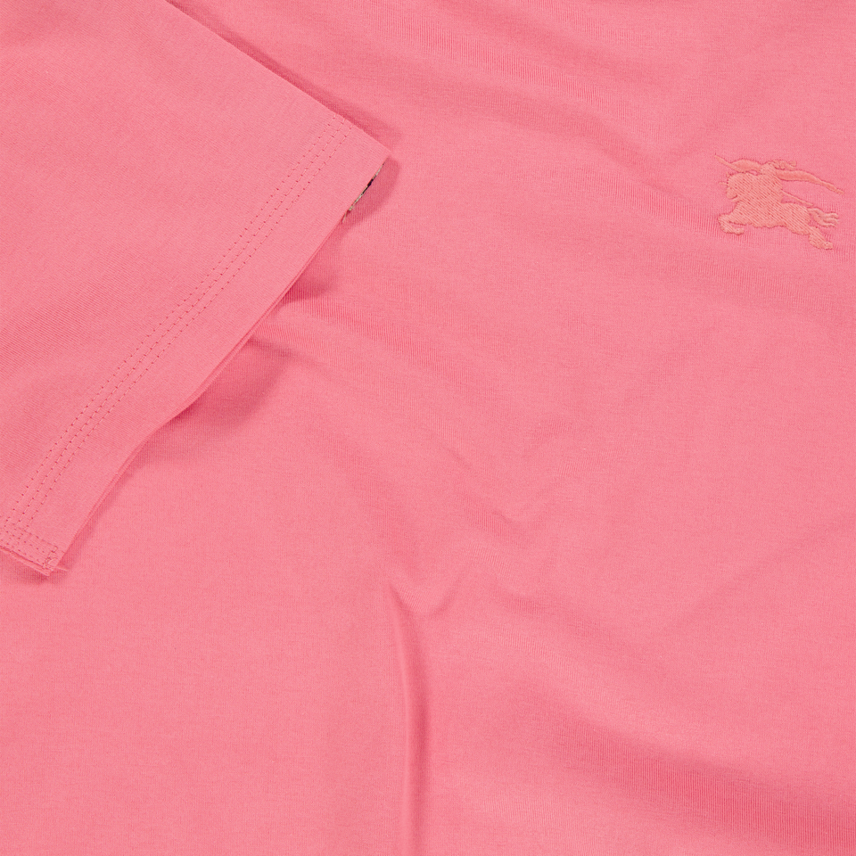 Burberry Cedar Check Kinder Meisjes T-Shirt In Roze