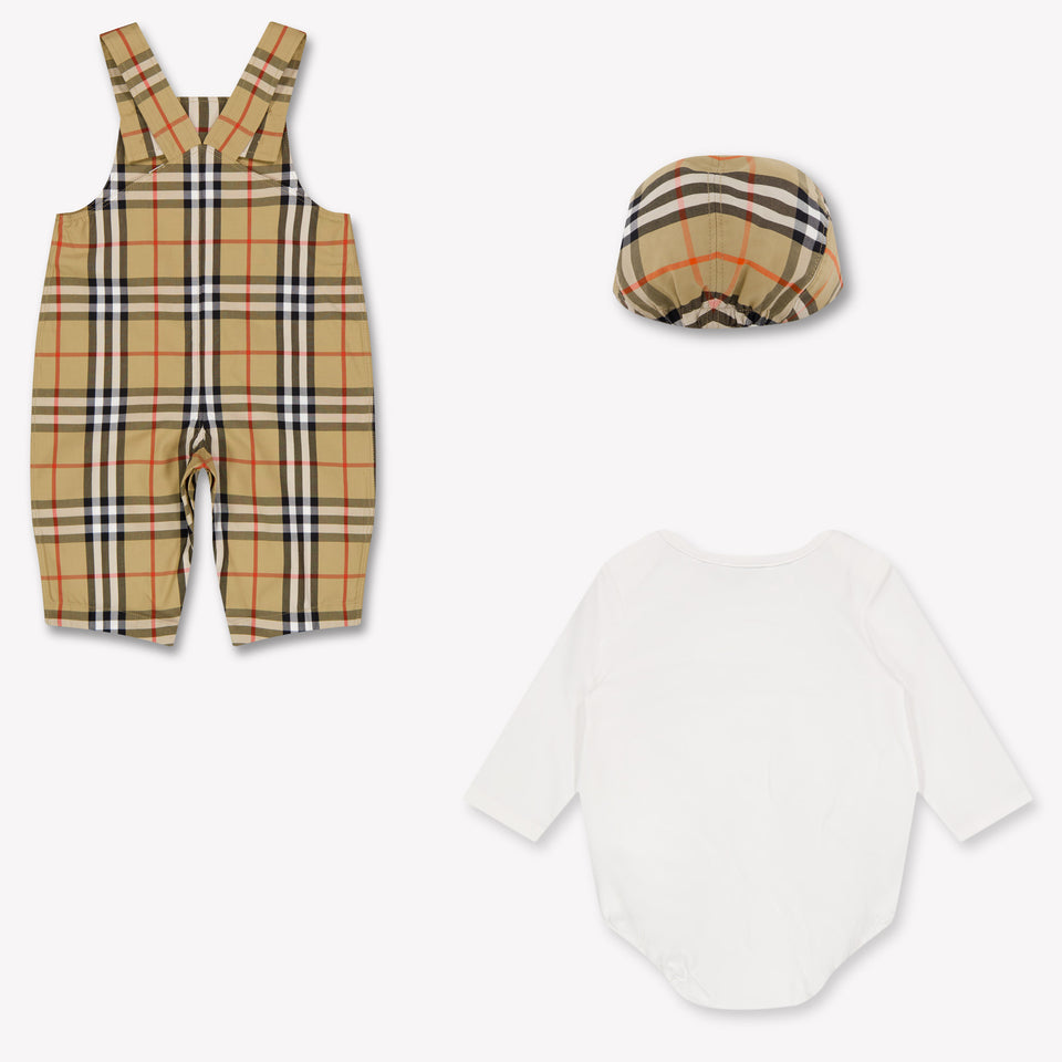 Burberry Darwin Baby Boys Set In Beige