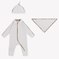 Burberry Hamilton Baby Unisex Playsuit In White
