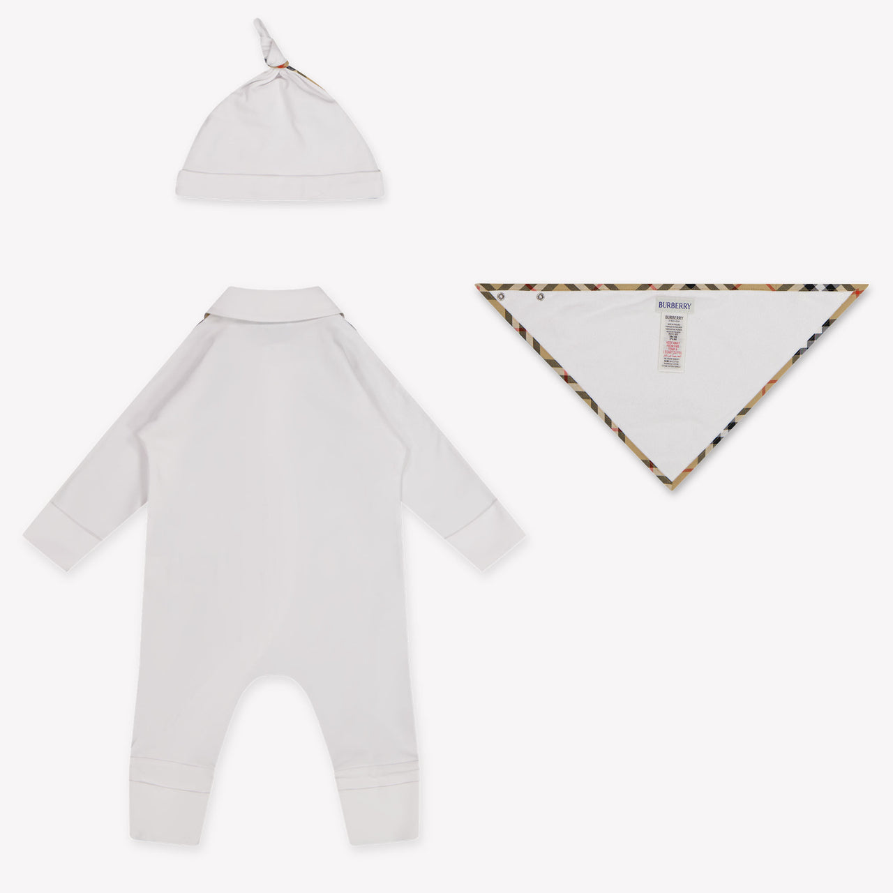 Burberry Hamilton Baby Unisex Playsuit In White