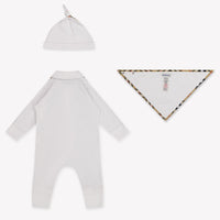 Burberry Hamilton Baby Unisex Playsuit In White