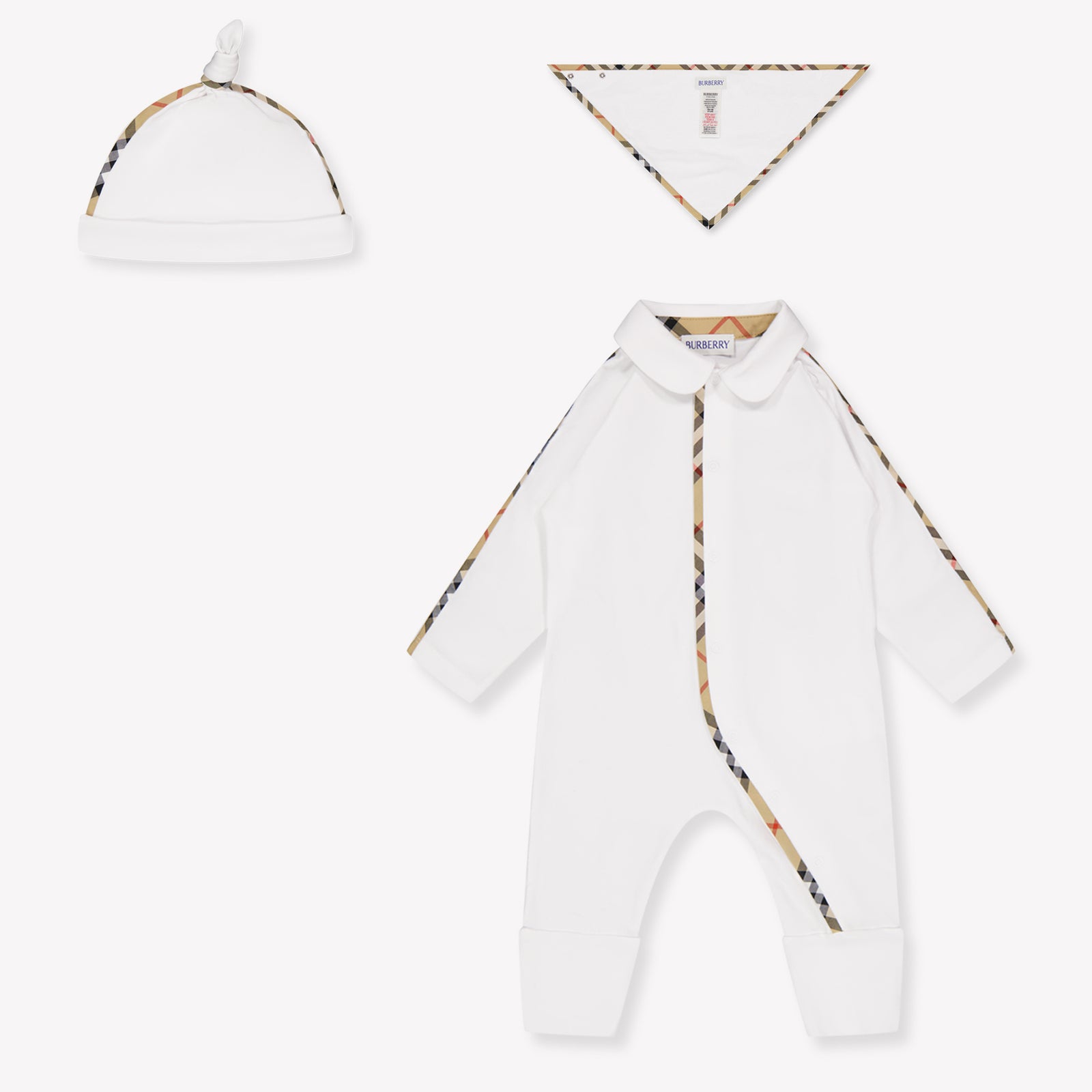 Burberry Hamilton Baby Unisex Playsuit In White