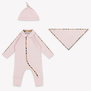 Burberry HAMILTON Baby Girls Playsuit In Light Pink