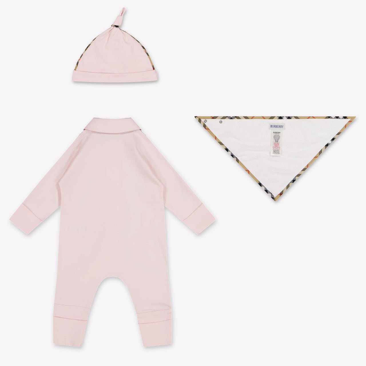 Burberry HAMILTON Baby Girls Playsuit In Light Pink