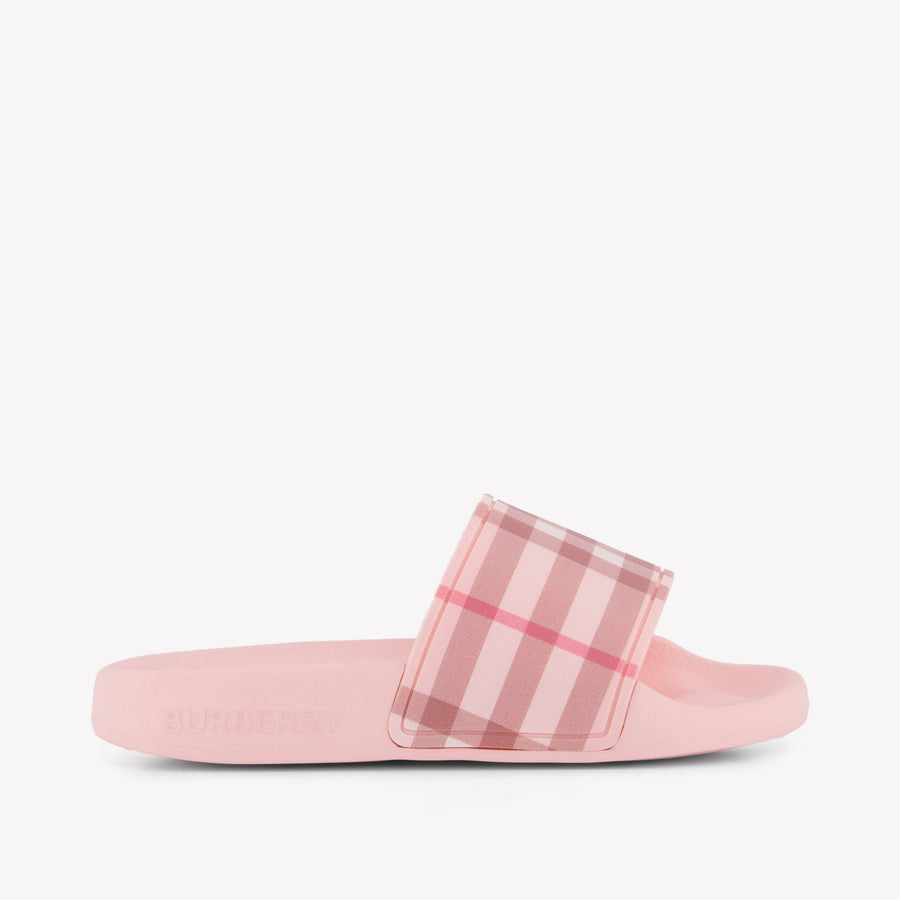 Burberry Furley Girls Slides in Light Pink