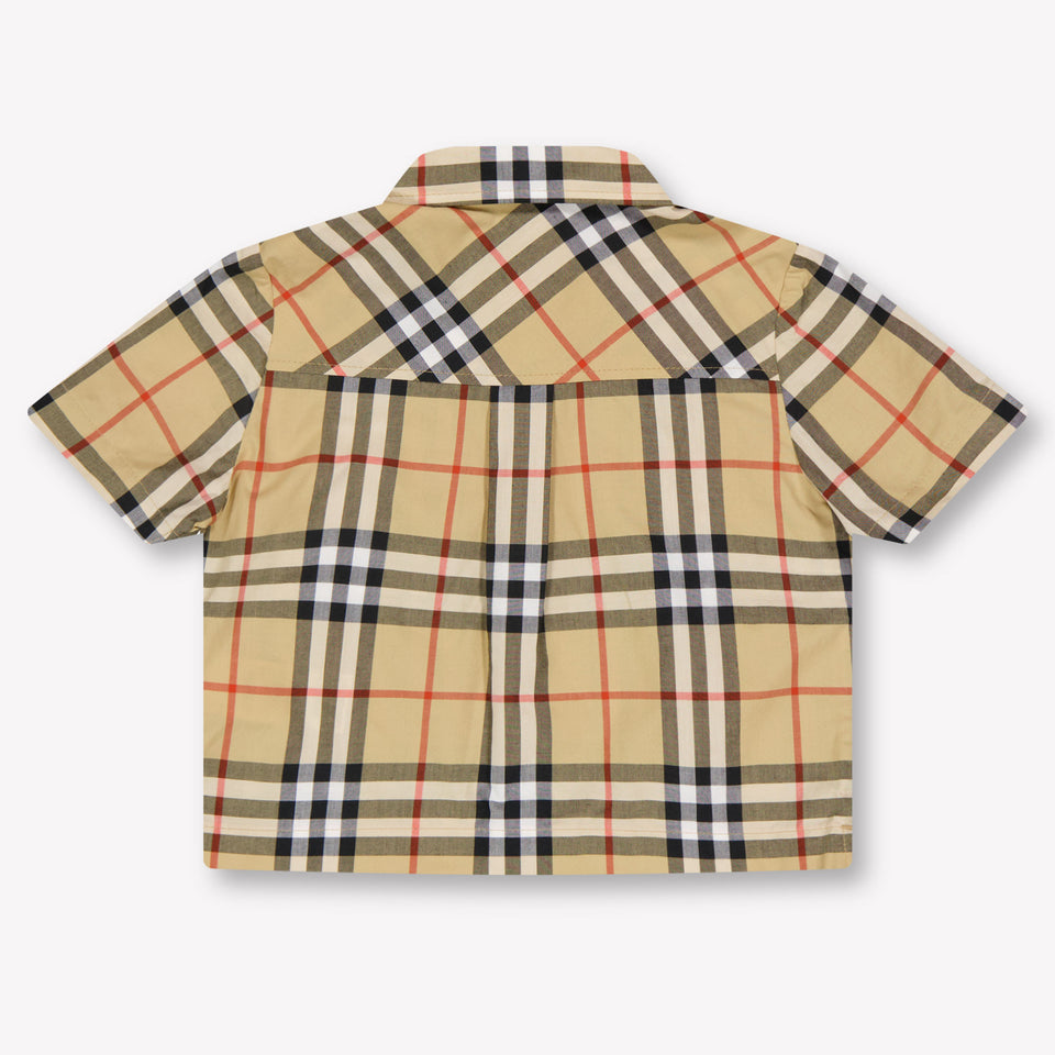 Burberry Carey Baby Boys Set In Beige