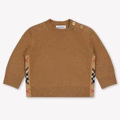Burberry Bryce Baby Unisex Sweater In Camel