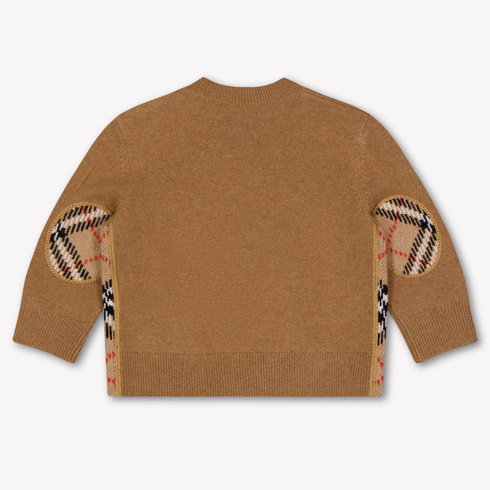 Burberry Bryce Baby Unisex Sweater In Camel