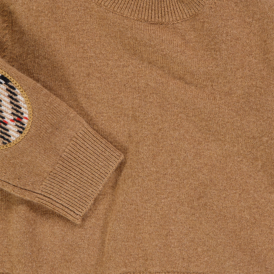 Burberry Bryce Baby Unisex Sweater In Camel