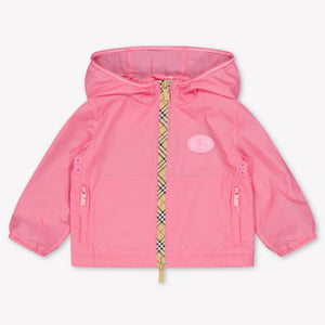 Burberry Roman Baby Meisjes Zomerjas In Fluor Roze