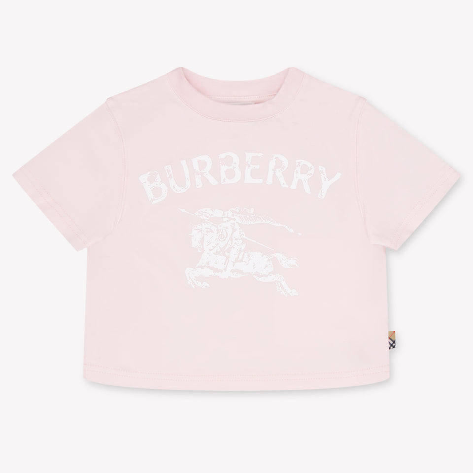 Burberry Cedar Baby Girls T-Shirt In Light Pink
