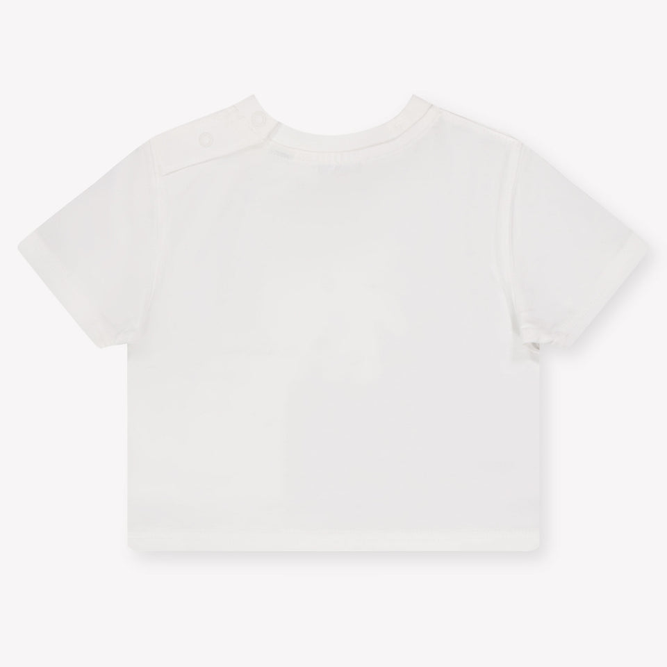 Burberry Cedar Teddy Baby Meisjes T-Shirt In Off White