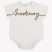 Burberry Dolby Baby Meisjes Rompertje In Wit