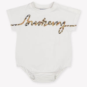 Burberry Dolby Baby Meisjes Rompertje In Wit