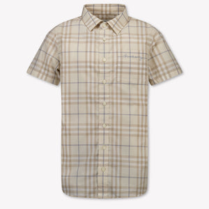 Burberry Kids Boys Blouse In Light Beige