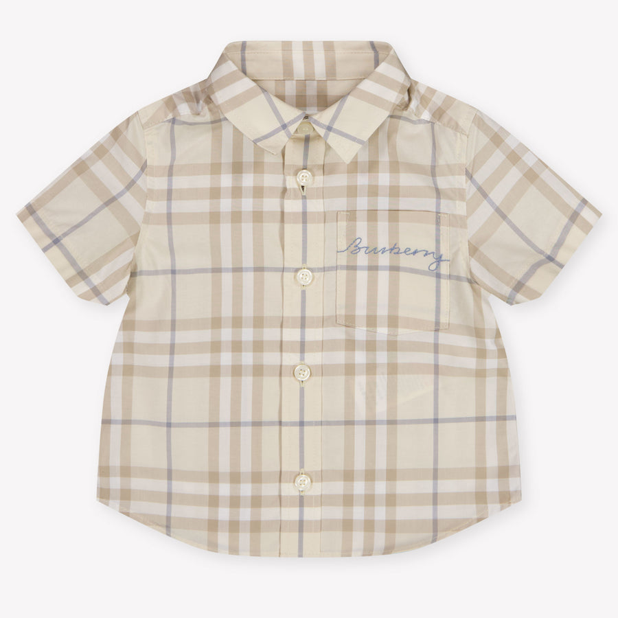 Burberry Owen Baby Boys Blouse in Light Beige