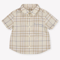 Burberry Owen Baby Jongens Blouse In Licht Beige