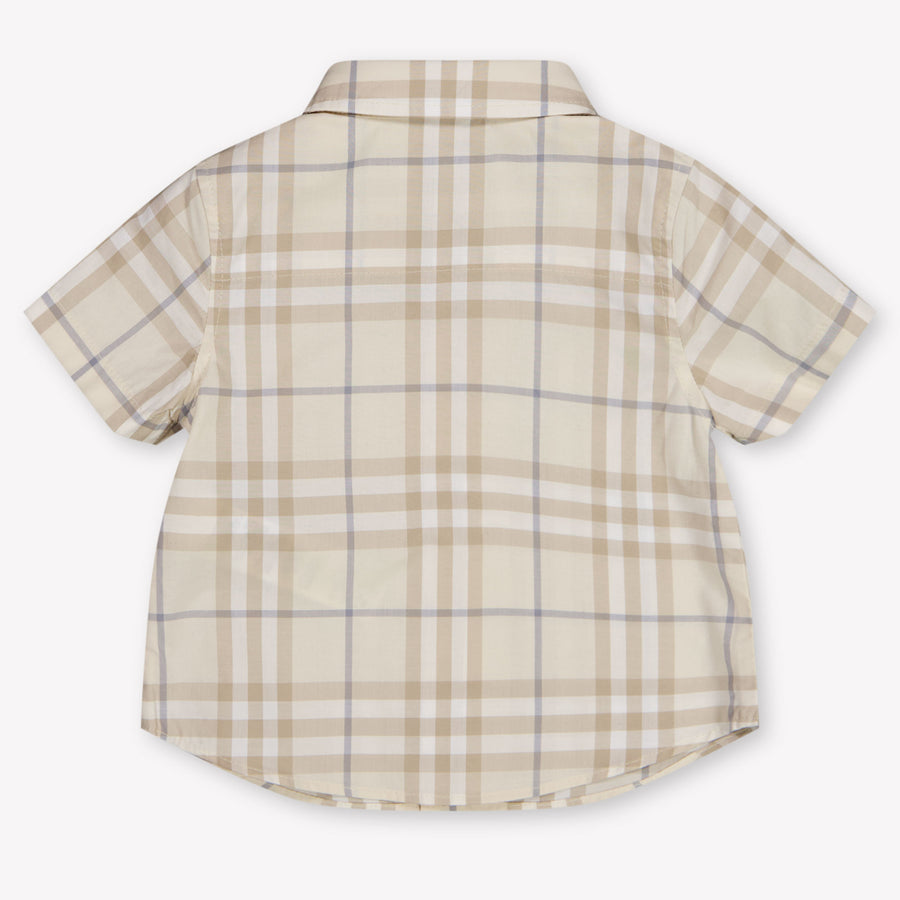 Burberry Owen Baby Jongens Blouse In Licht Beige