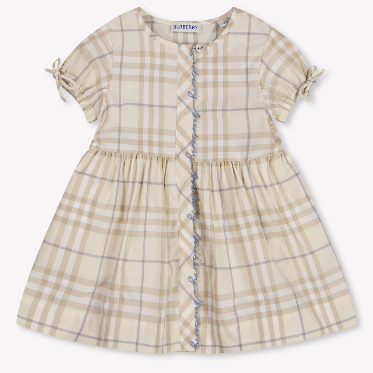 Burberry Josie Baby Girls Dress In Light Beige