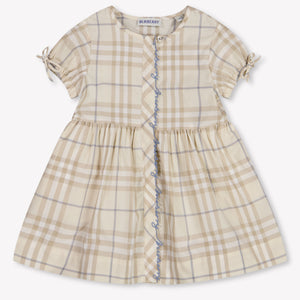 Burberry Josie Baby Girls Dress In Light Beige