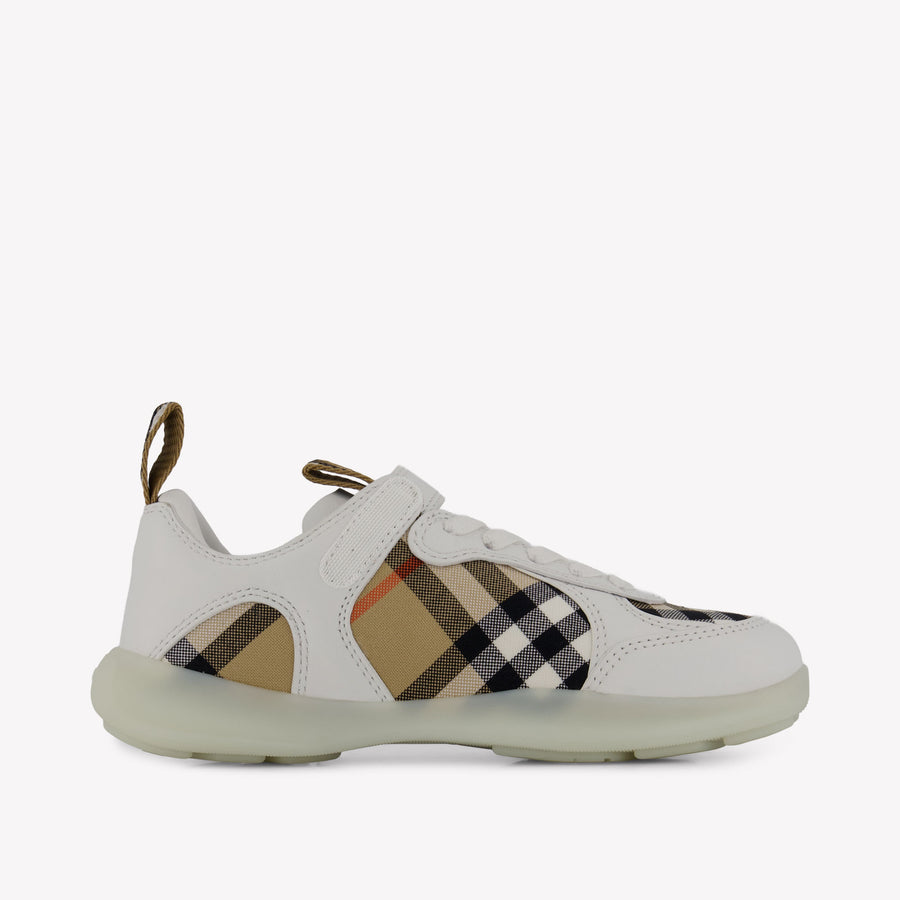 Burberry Matrix Unisex Sneakers In Wit