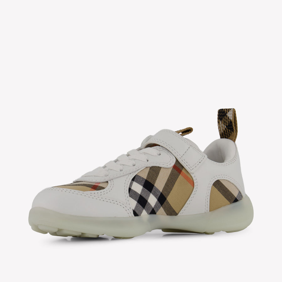 Burberry Matrix Unisex Sneakers In Wit