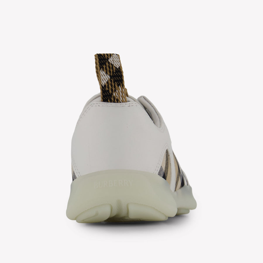 Burberry Matrix Unisex Sneakers In Wit