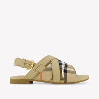 Burberry Cleo Girls Sandals In Beige