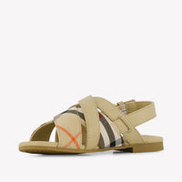 Burberry Cleo Girls Sandals In Beige