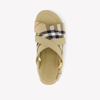Burberry Cleo Girls Sandals In Beige
